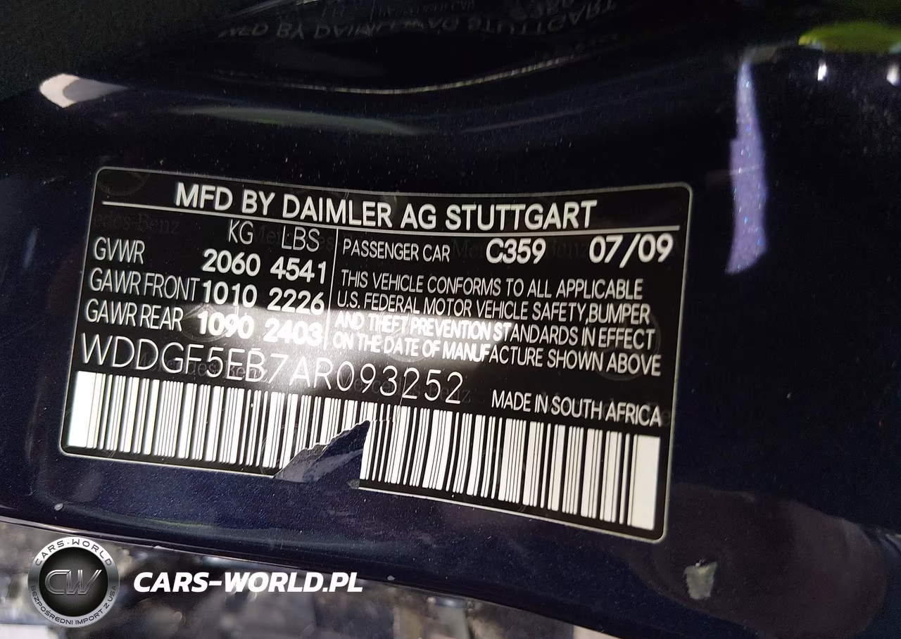 2010 Mercedes-Benz C 300 Luxury-Sport VIN:WDDGF5EB7AR093252 - 9
