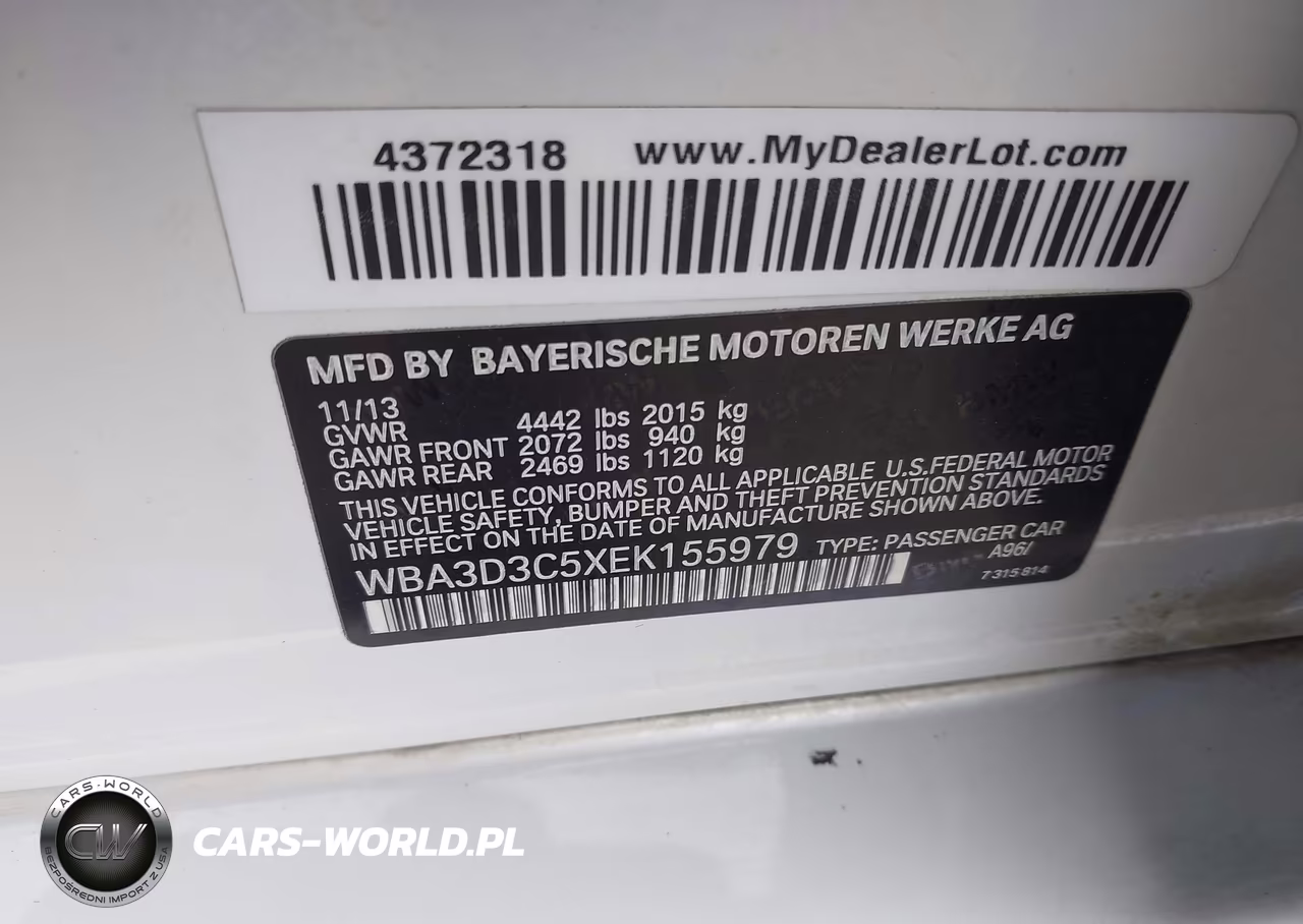 2014 BMW 328D VIN:WBA3D3C5XEK155979 - 9