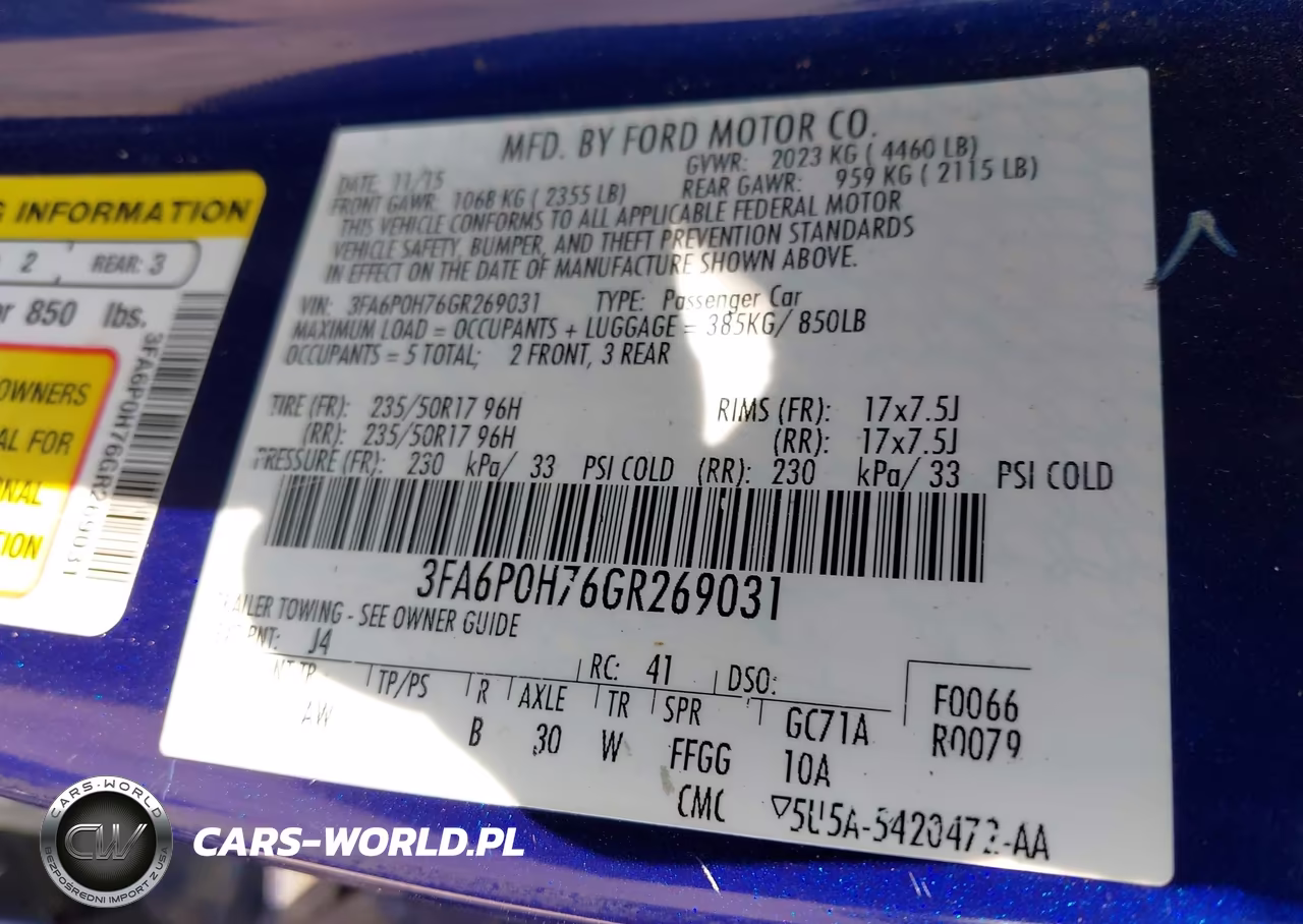 2016 Ford Fusion Se VIN:3FA6P0H76GR269031 - 9