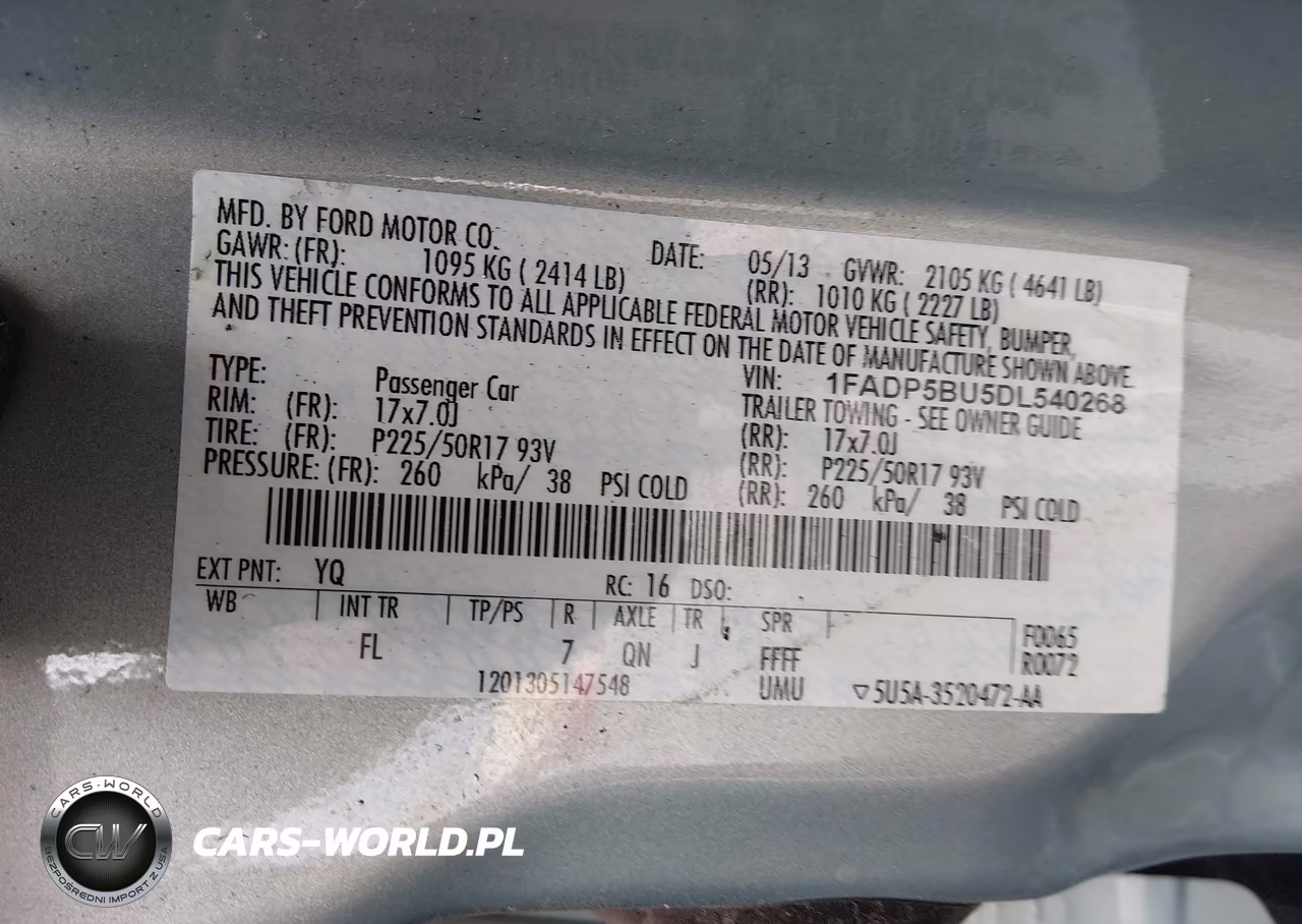 2013 Ford C-Max Hybrid Sel VIN:1FADP5BU5DL540268 - 9