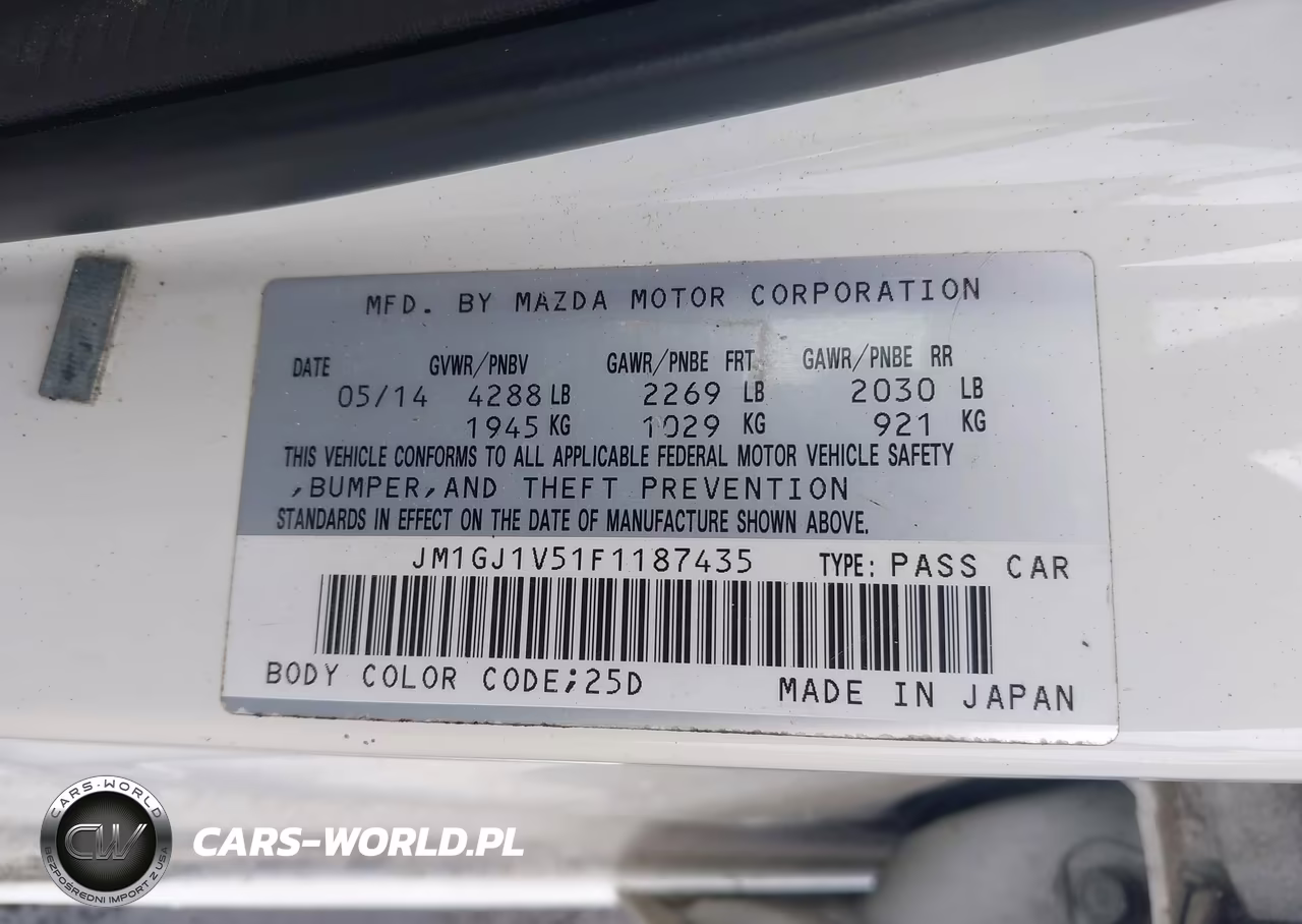 2015 Mazda Mazda6 I Touring VIN:JM1GJ1V51F1187435 - 9