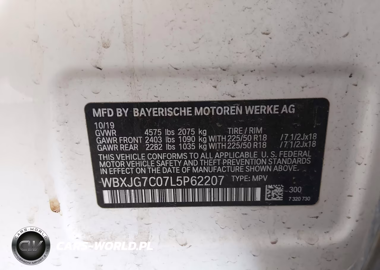 2020 BMW X1 Sdrive28I VIN:WBXJG7C07L5P62207 - 9