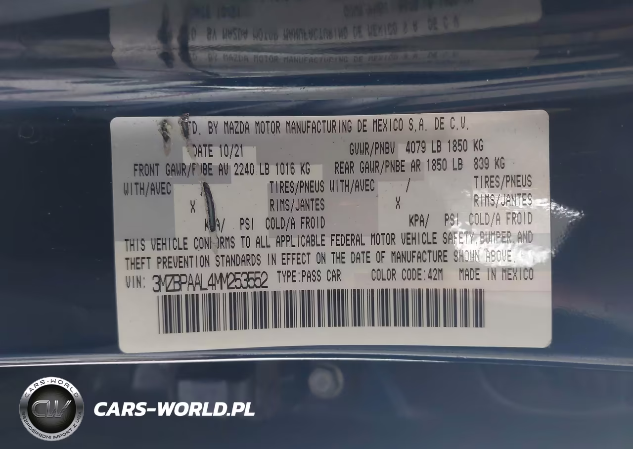 2021 Mazda Mazda3 2.5 S VIN:3MZBPAAL4MM253552 - 9