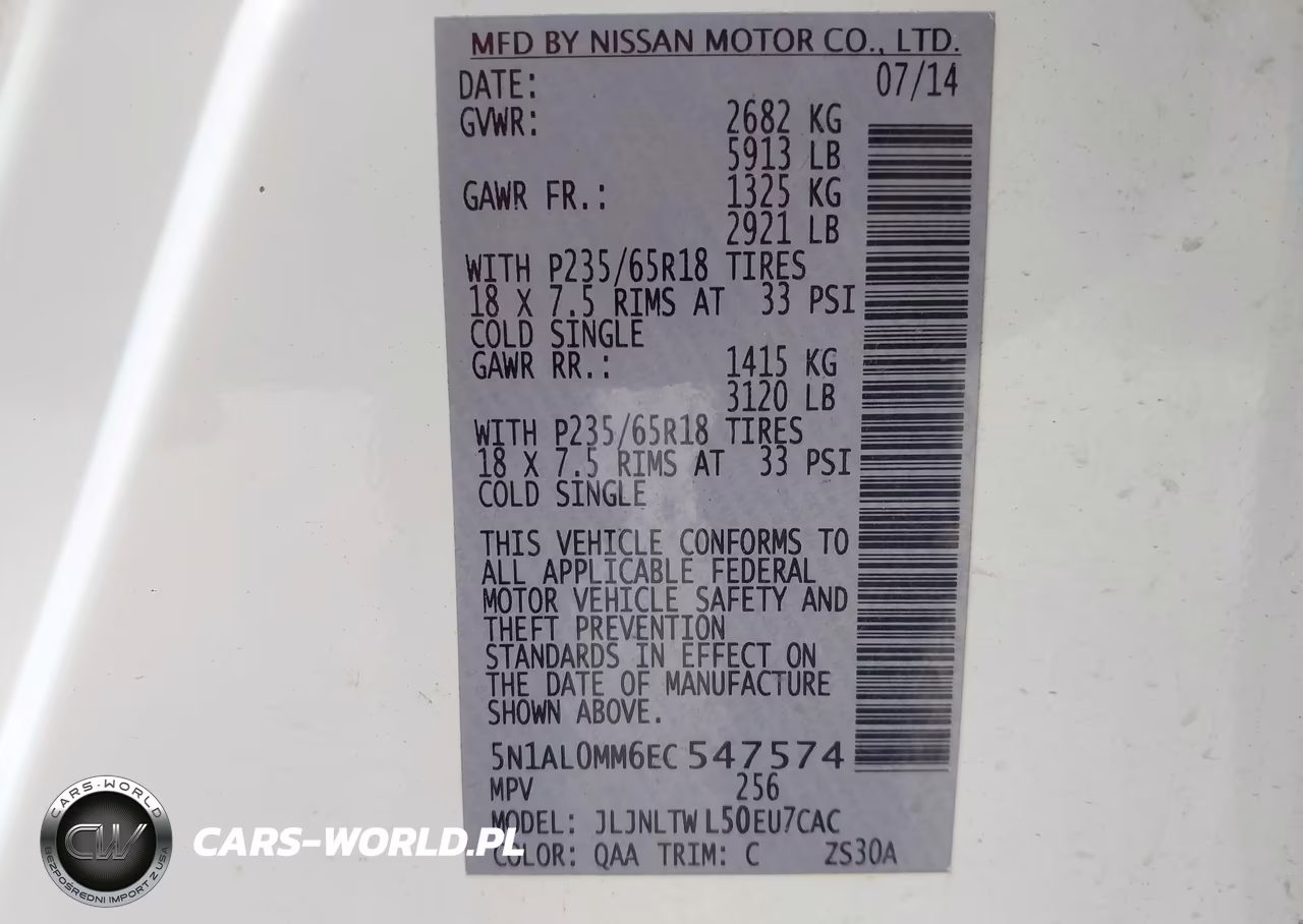 2014 Infiniti Qx60 VIN:5N1AL0MM6EC547574 - 9