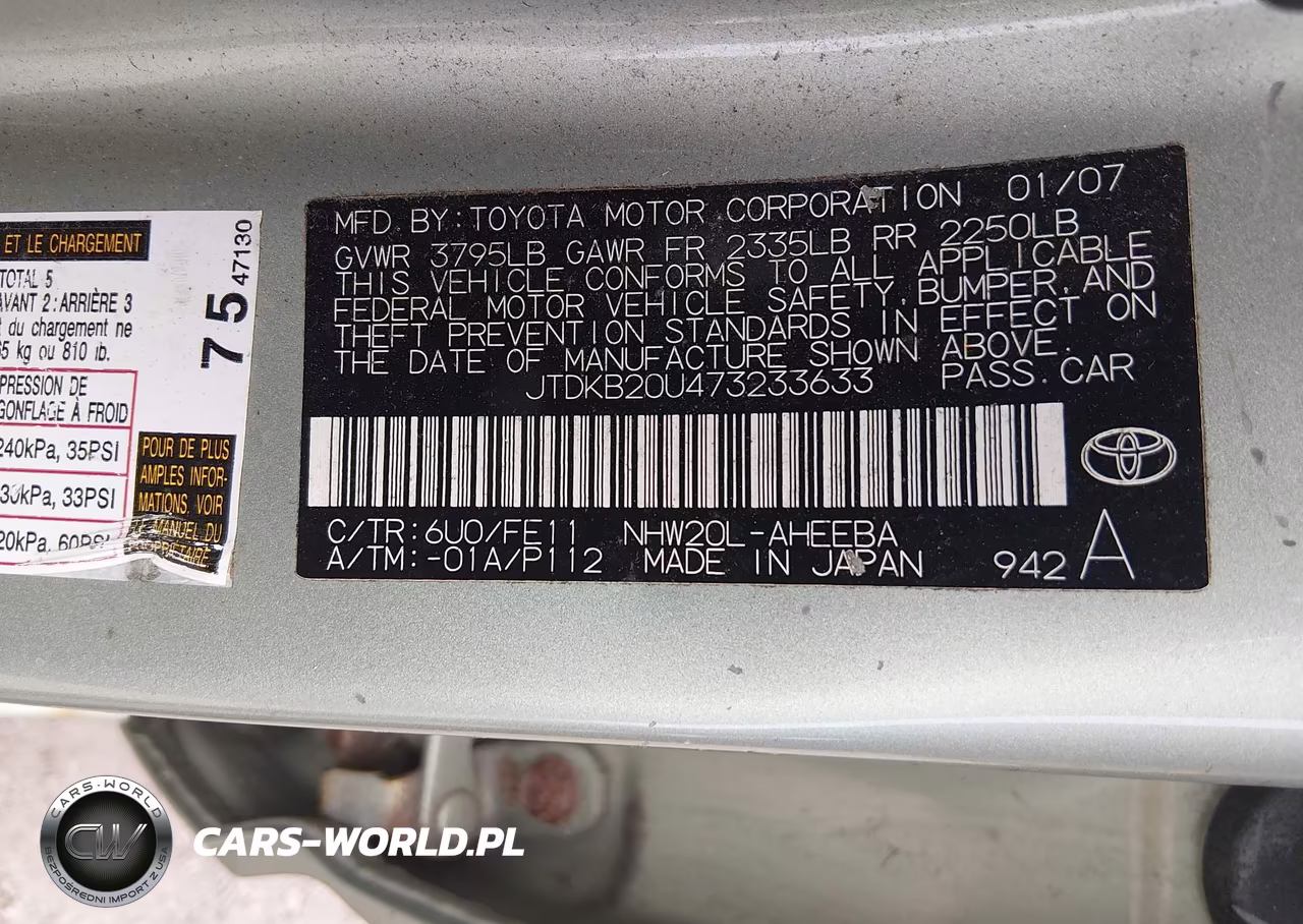 2007 Toyota Prius VIN:JTDKB20U473233633 - 9
