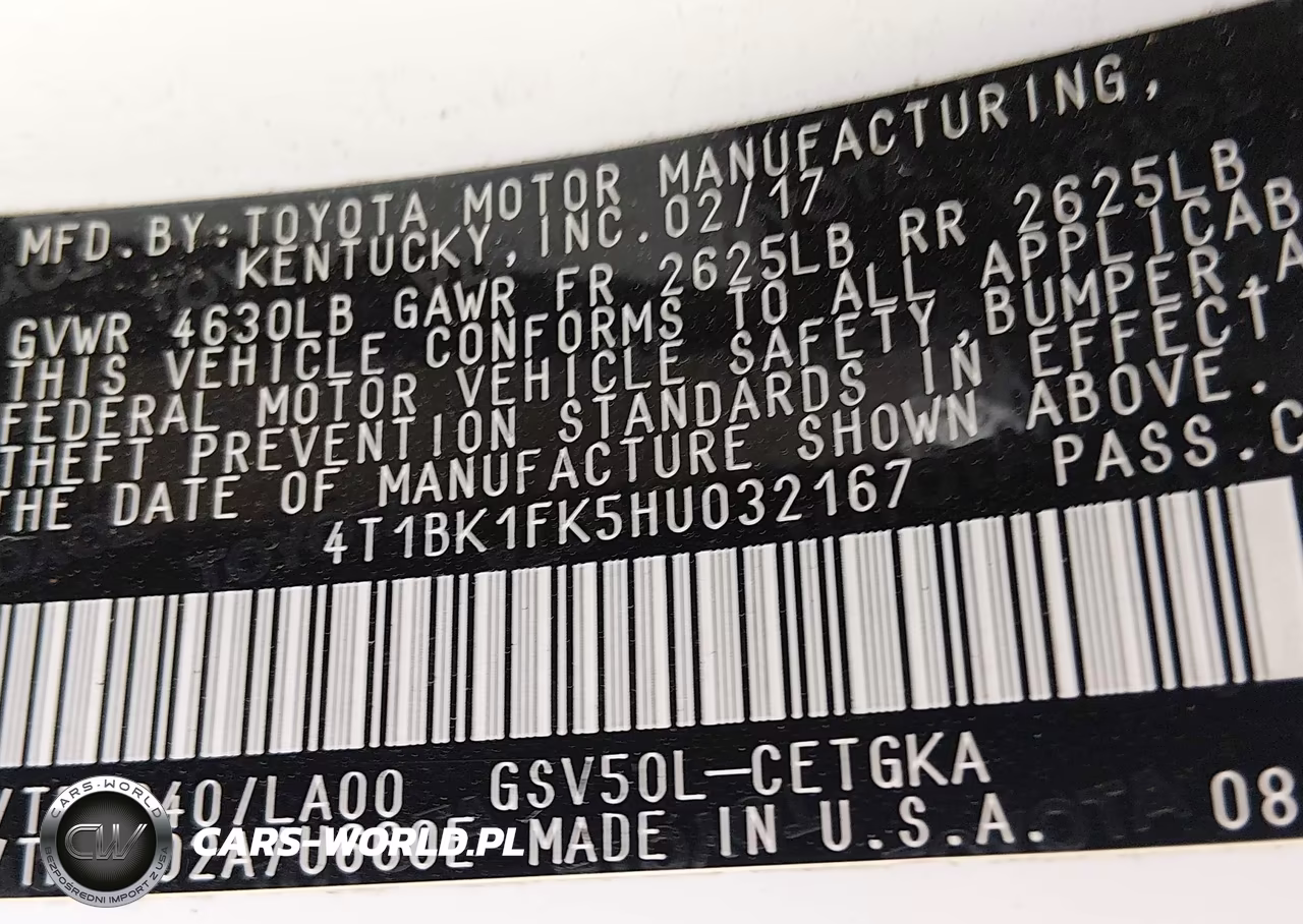 2017 Toyota Camry Xle V6 VIN:4T1BK1FK5HU032167 - 9