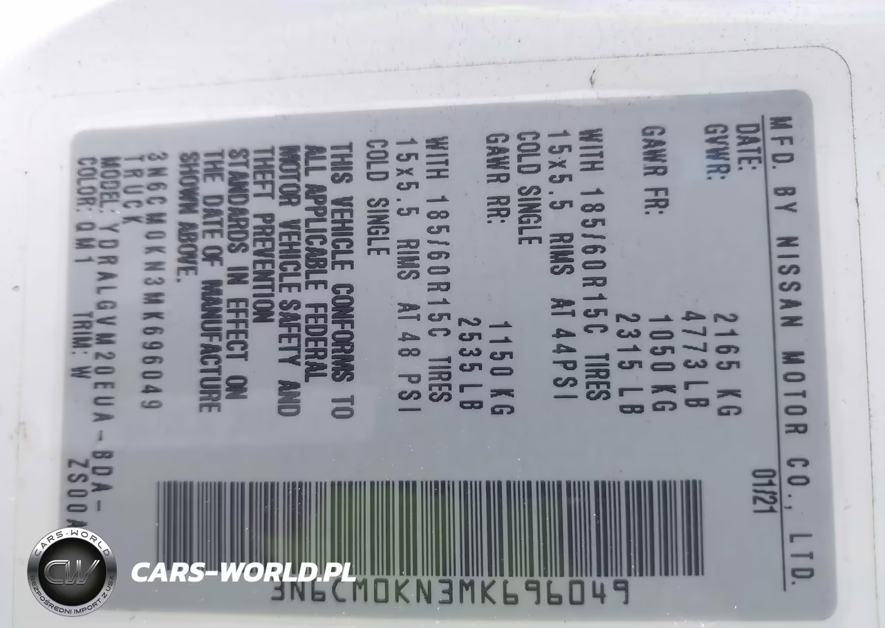 2021 Nissan Nv200 Cargo Sv Xtronic Cvt VIN:3N6CM0KN3MK696049 - 9