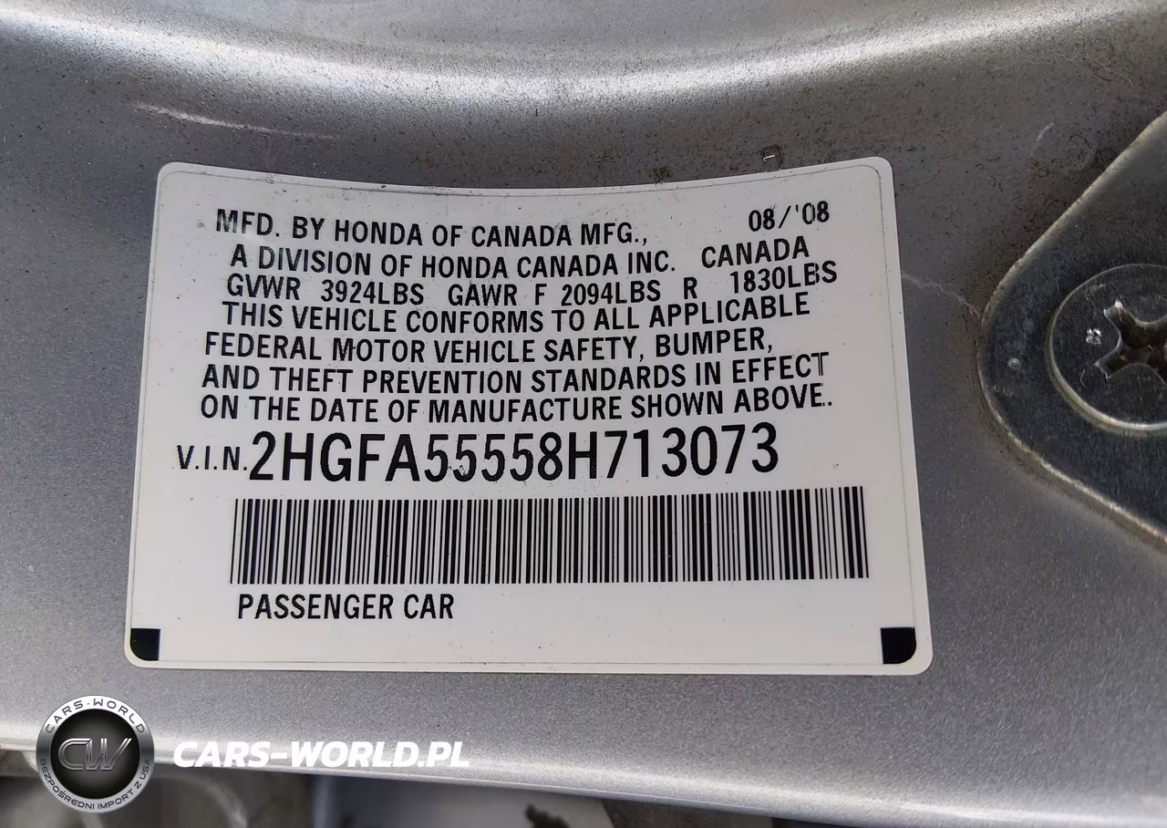 2008 Honda Civic Si-Si Mugen VIN:2HGFA55558H713073 - 9