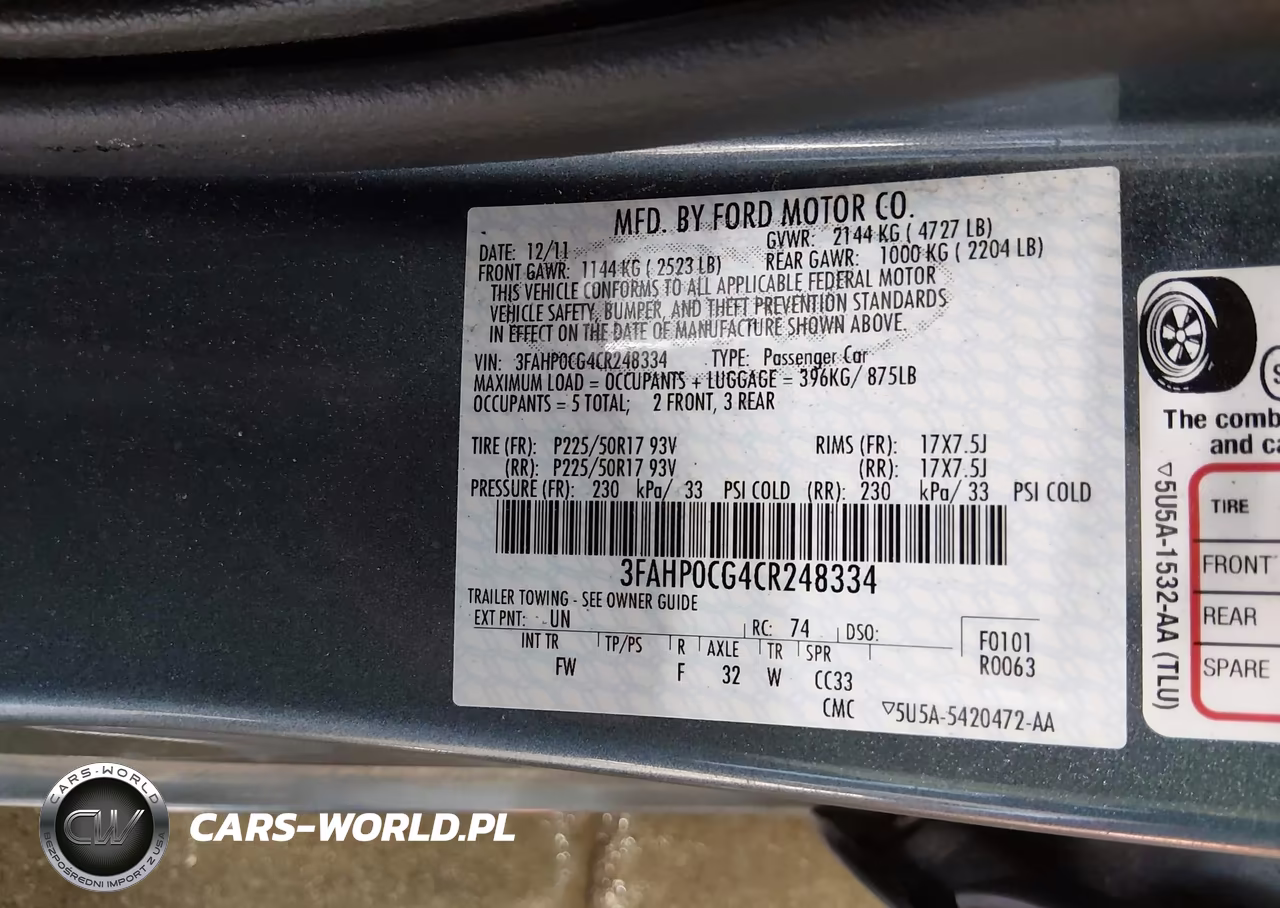 2012 Ford Fusion Sel VIN:3FAHP0CG4CR248334 - 9