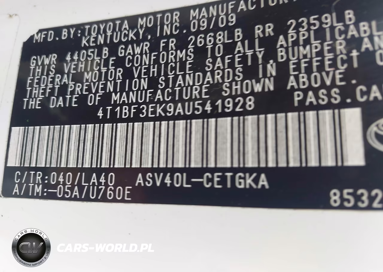 2010 Toyota Camry Xle VIN:4T1BF3EK9AU541928 - 9