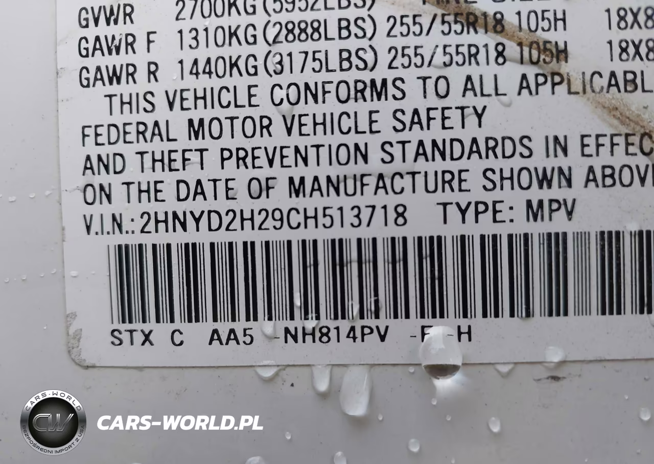 2012 Acura Mdx VIN:2HNYD2H29CH513718 - 9
