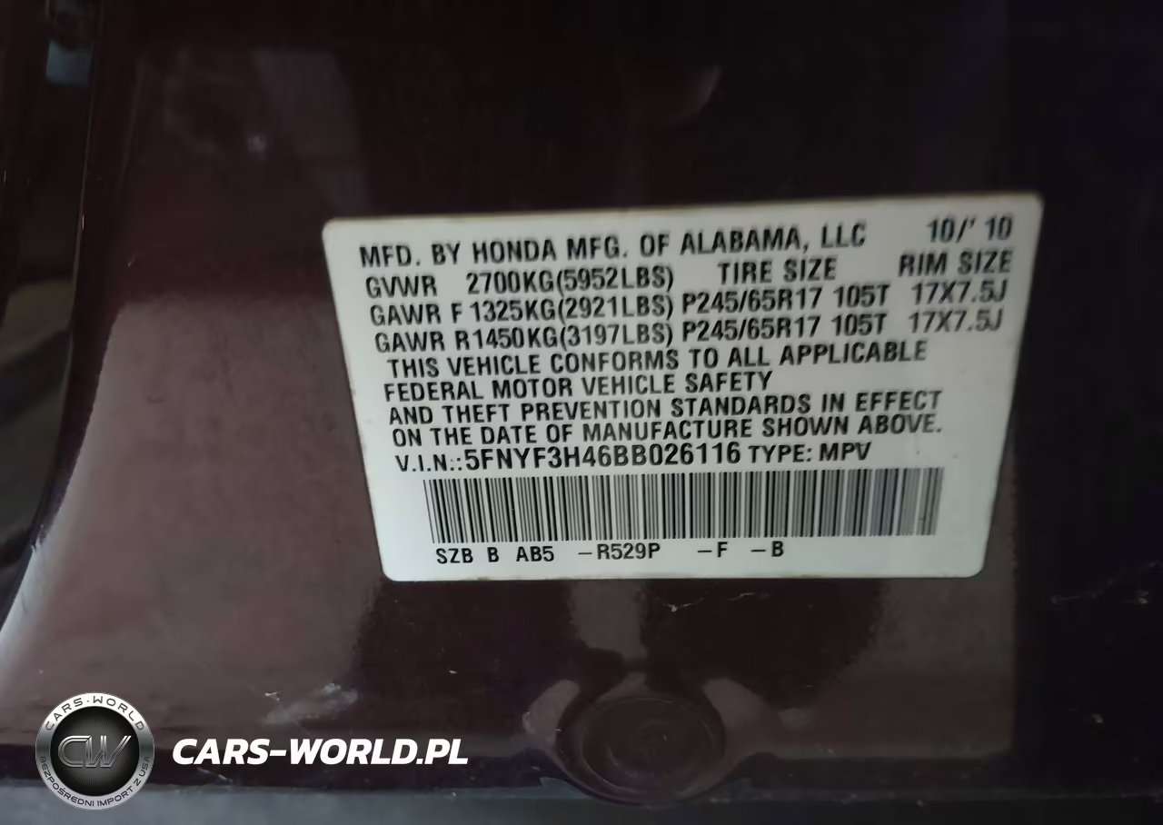 2011 Honda Pilot Ex VIN:5FNYF3H46BB026116 - 9