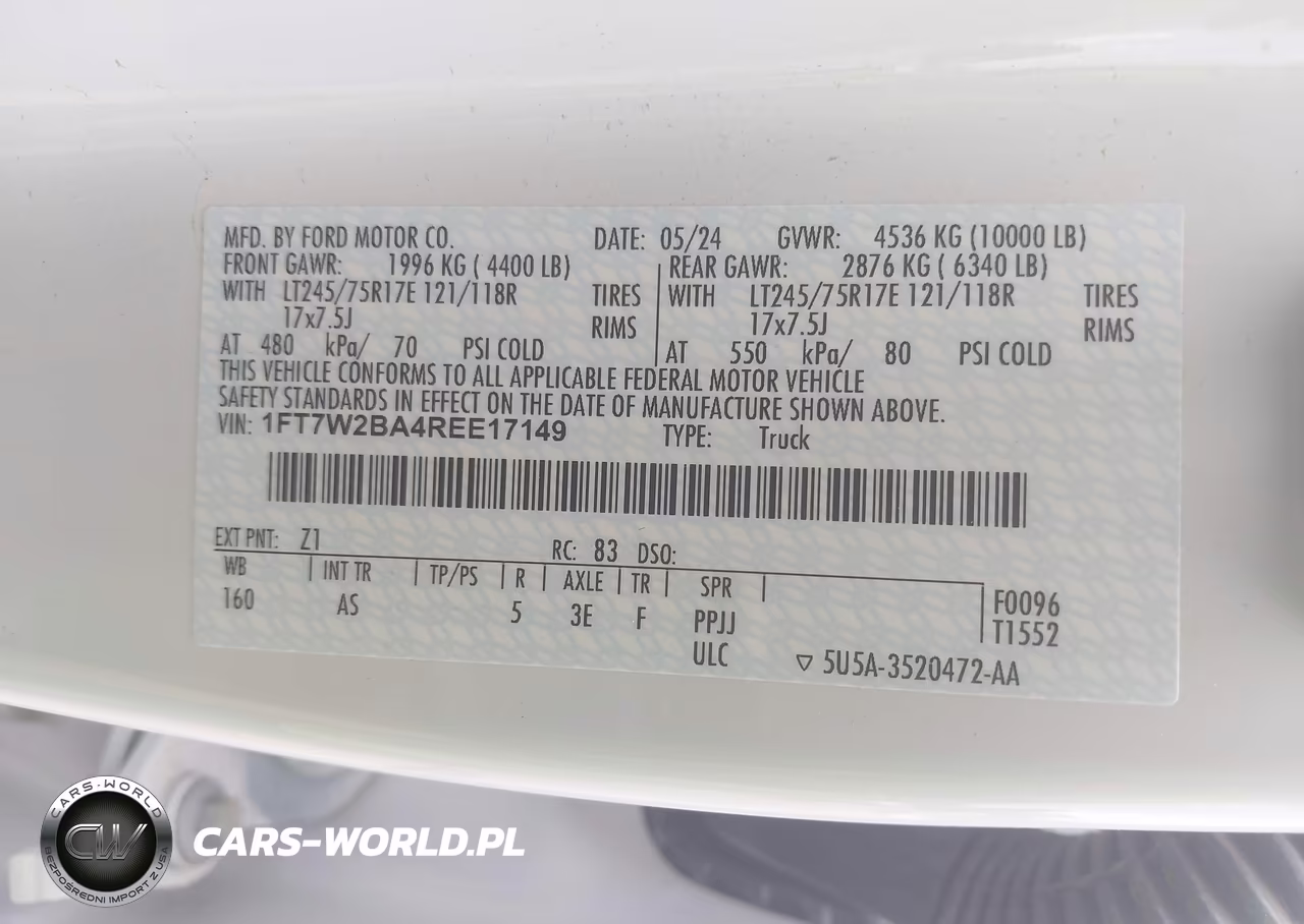 2024 Ford F-250 Xl VIN:1FT7W2BA4REE17149 - 9