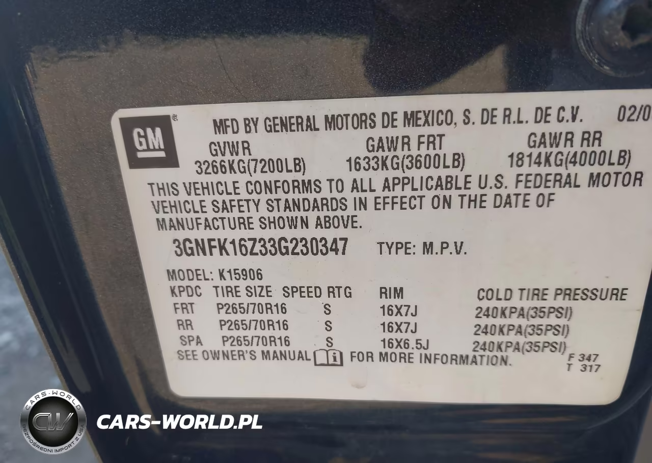 2003 Chevrolet Suburban 1500 Lt VIN:3GNFK16Z33G230347 - 9