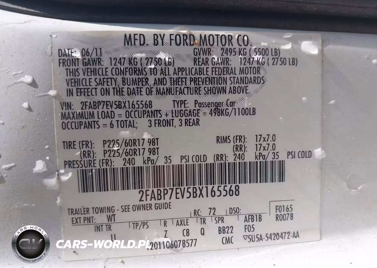 2011 Ford Crown Victoria Lx VIN:2FABP7EV5BX165568 - 9