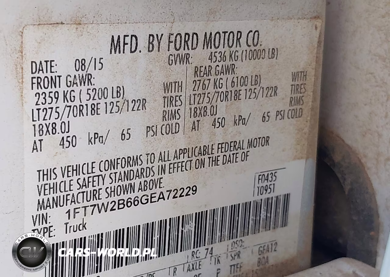 2016 Ford F-250 Lariat VIN:1FT7W2B66GEA72229 - 9