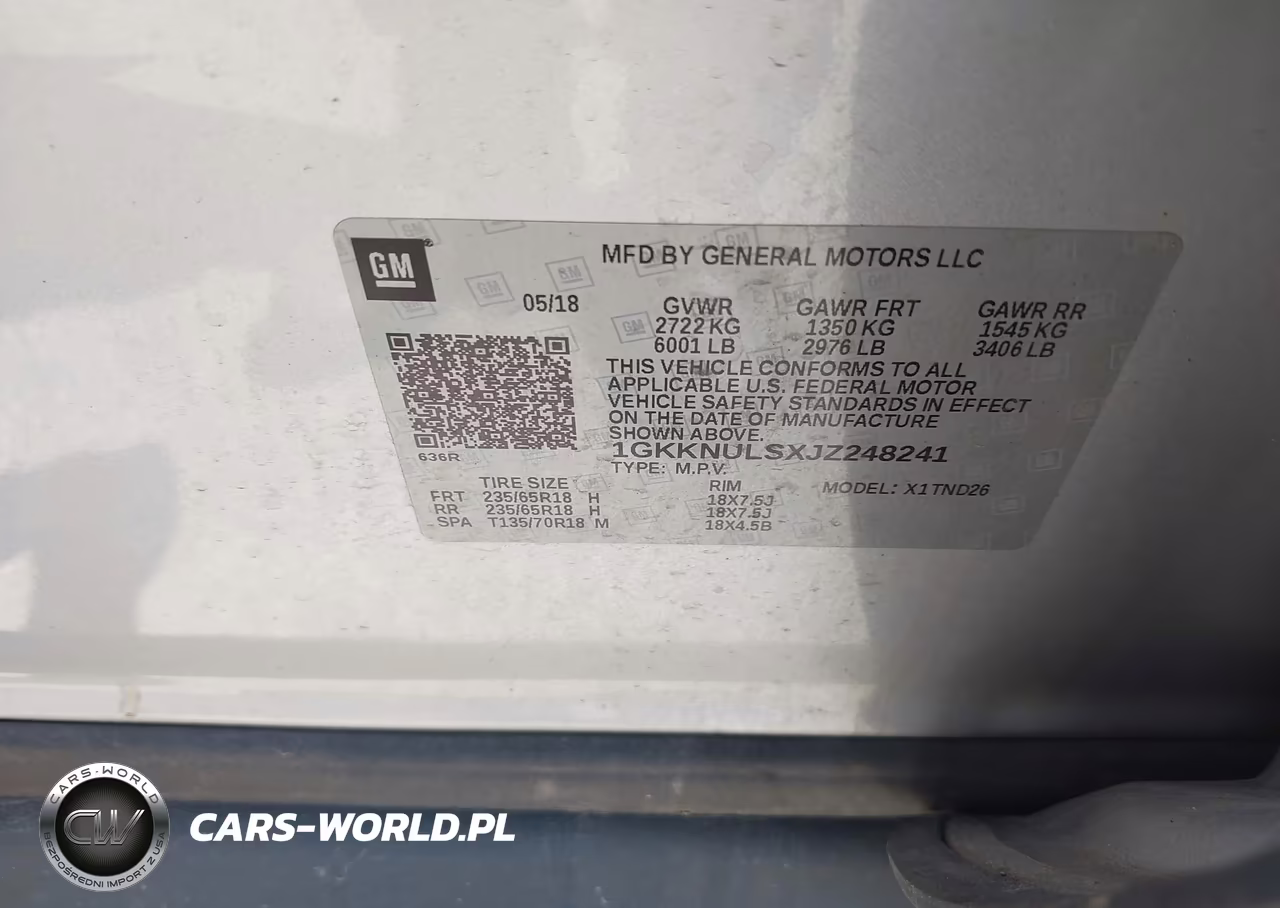 2018 GMC Acadia Slt-1 VIN:1GKKNULSXJZ248241 - 9