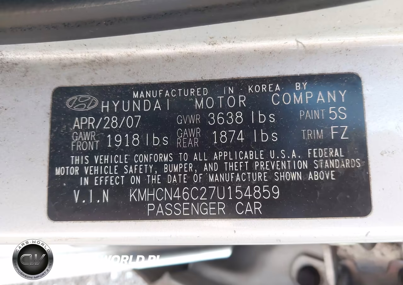 2007 Hyundai Accent Gls VIN:KMHCN46C27U154859 - 9