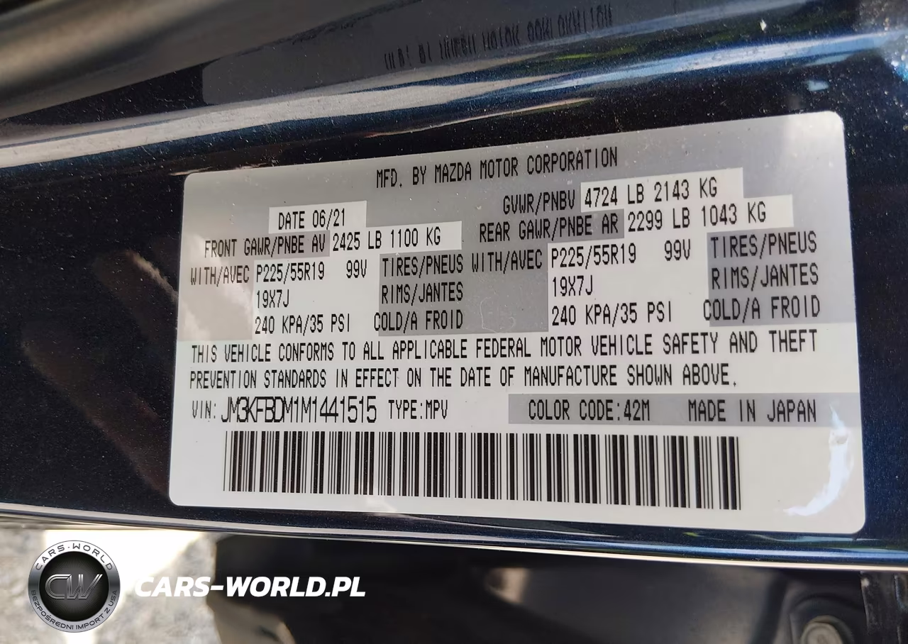 2021 Mazda Cx-5 Grand Touring VIN:JM3KFBDM1M1441515 - 9
