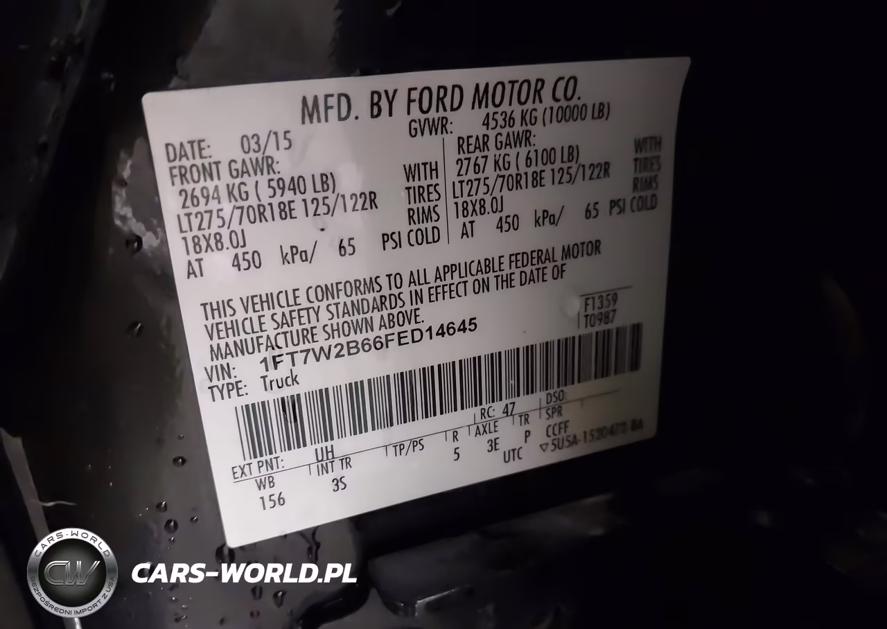2015 Ford F-250 Xlt VIN:1FT7W2B66FED14645 - 9
