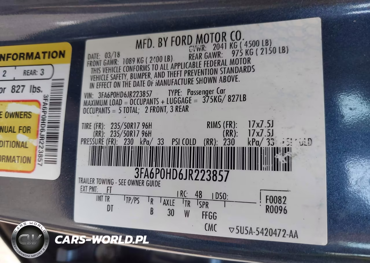 2018 Ford Fusion Se VIN:3FA6P0HD6JR223857 - 9