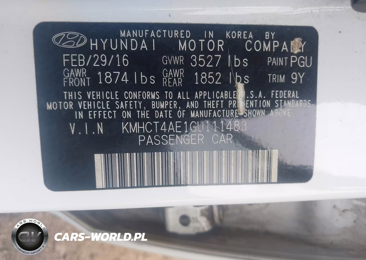 2016 Hyundai Accent Se VIN:KMHCT4AE1GU111483 - 9