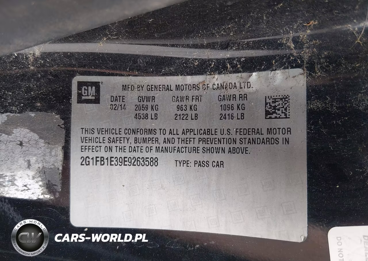 CHEVROLET CAMARO LT VIN:2G1FB1E39E9263588 - 9