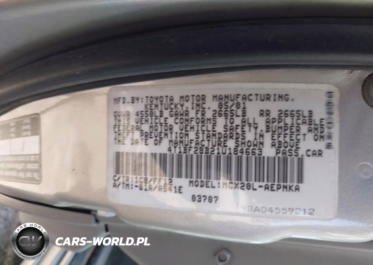 2001 Toyota Avalon Xl-Xls VIN:4T1BF28B21U184663 - 9
