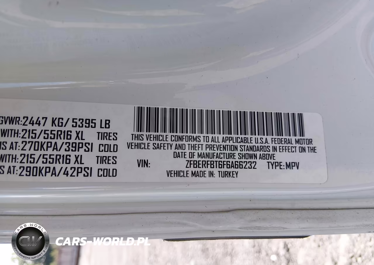 2015 Ram Promaster City Tradesman Slt VIN:ZFBERFBT6F6A66232 - 9