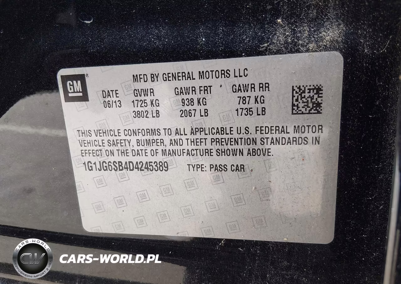 2013 Chevrolet Sonic Rs Auto VIN:1G1JG6SB4D4245389 - 9
