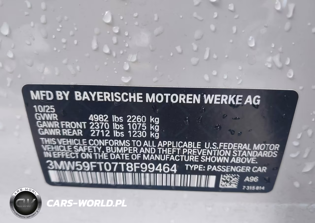2026 BMW M340I Na VIN:3MW59FT07T8F99464 - 9