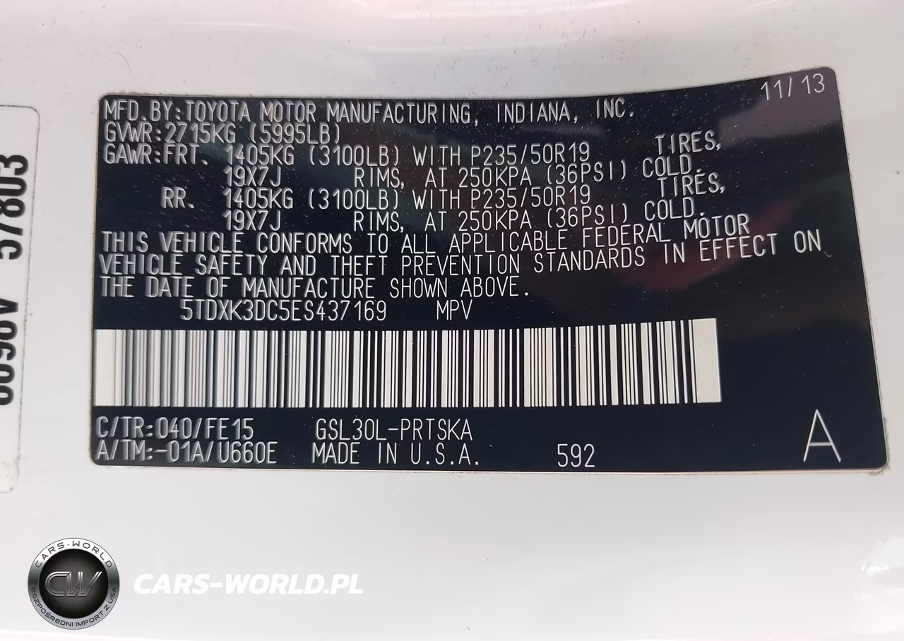 2014 Toyota Sienna Se 8 Passenger VIN:5TDXK3DC5ES437169 - 9
