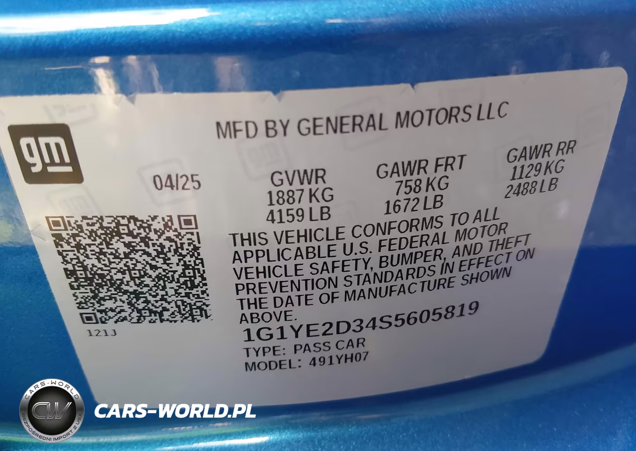 2025 Chevrolet Corvette Z06 Rwd 2Lz VIN:1G1YE2D34S5605819 - 9