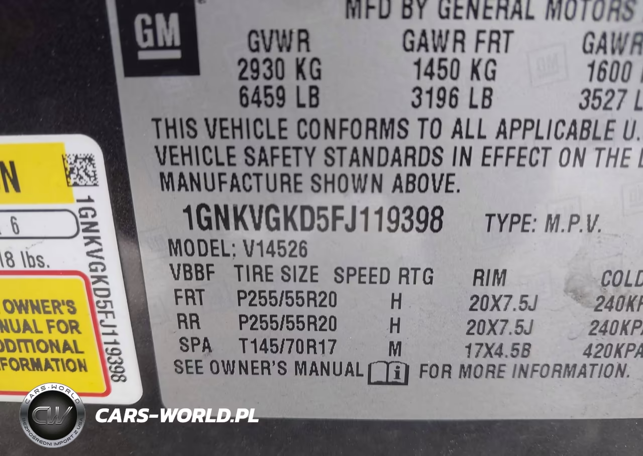 2015 Chevrolet Traverse Lt VIN:1GNKVGKD5FJ119398 - 9