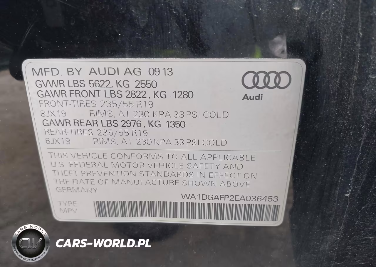 2014 Audi Q5 3.0T Premium Plus VIN:WA1DGAFP2EA036453 - 9