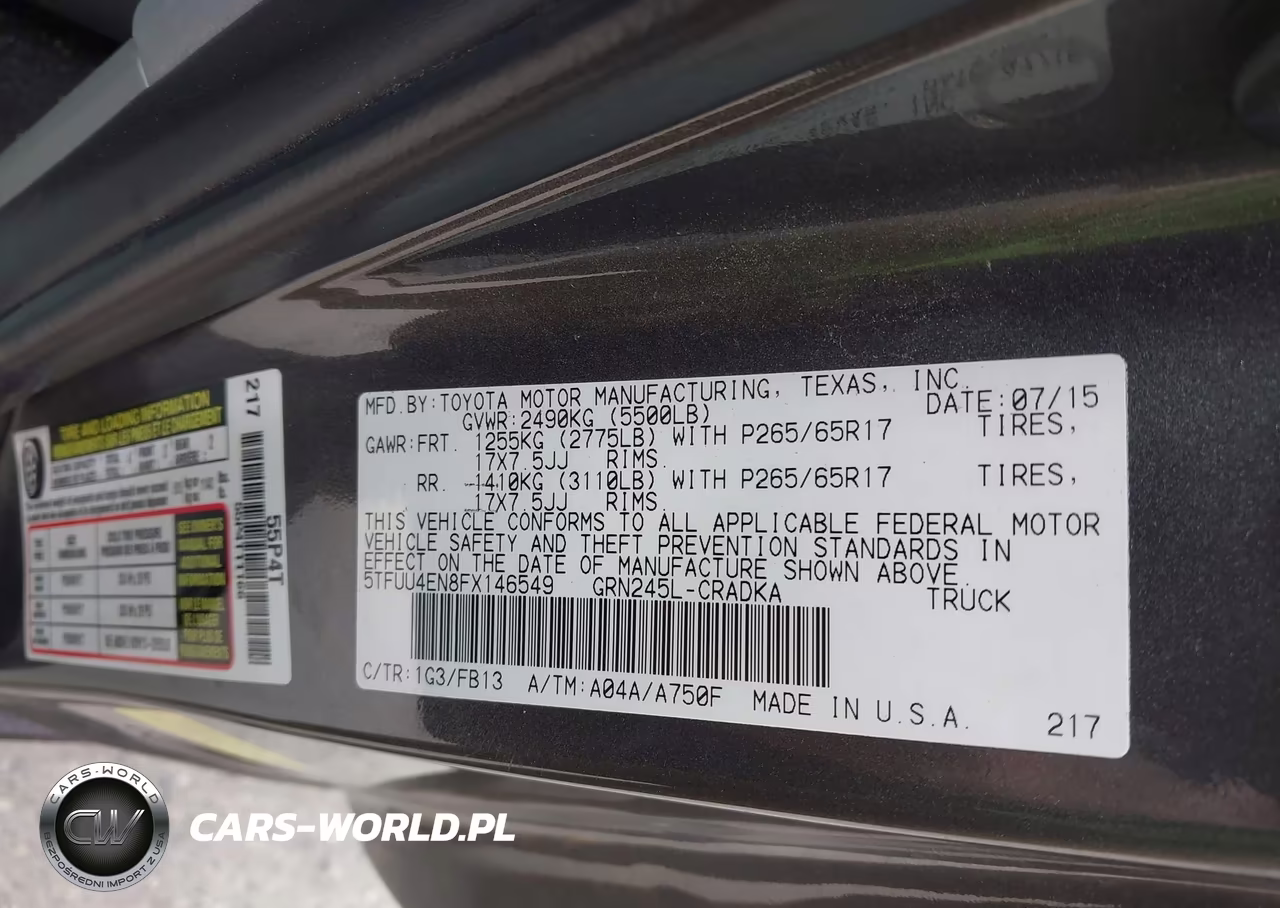 2015 Toyota Tacoma Base V6 VIN:5TFUU4EN8FX146549 - 9