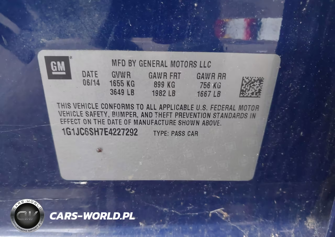 2014 Chevrolet Sonic Lt Auto VIN:1G1JC6SH7E4227292 - 9