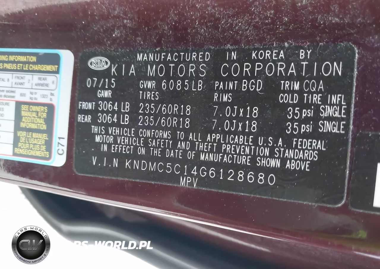 2016 Kia Sedona Ex VIN:KNDMC5C14G6128680 - 9