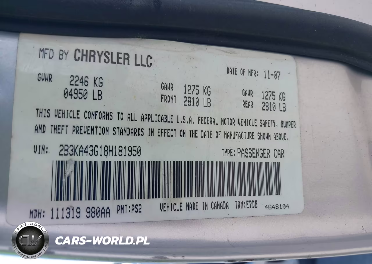 2008 Dodge Charger VIN:2B3KA43G18H181950 - 9
