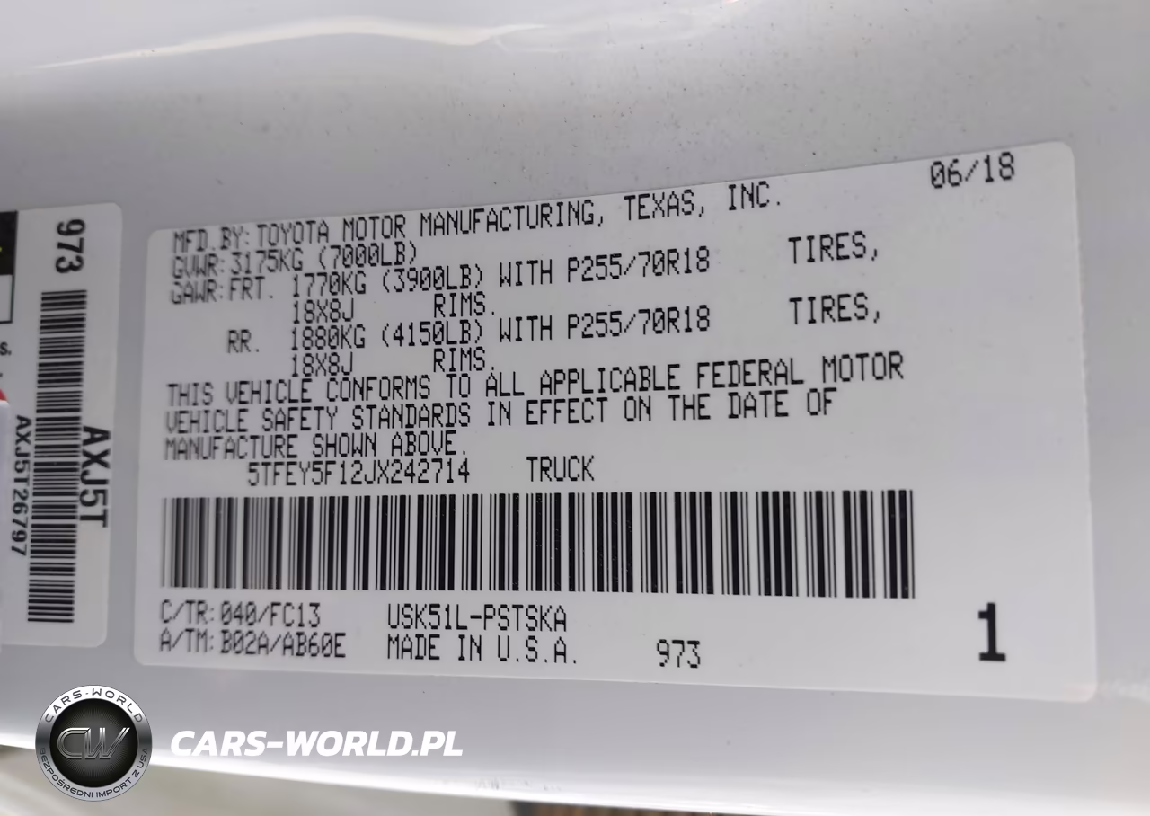 2018 Toyota Tundra Sr5 5.7L V8 VIN:5TFEY5F12JX242714 - 9