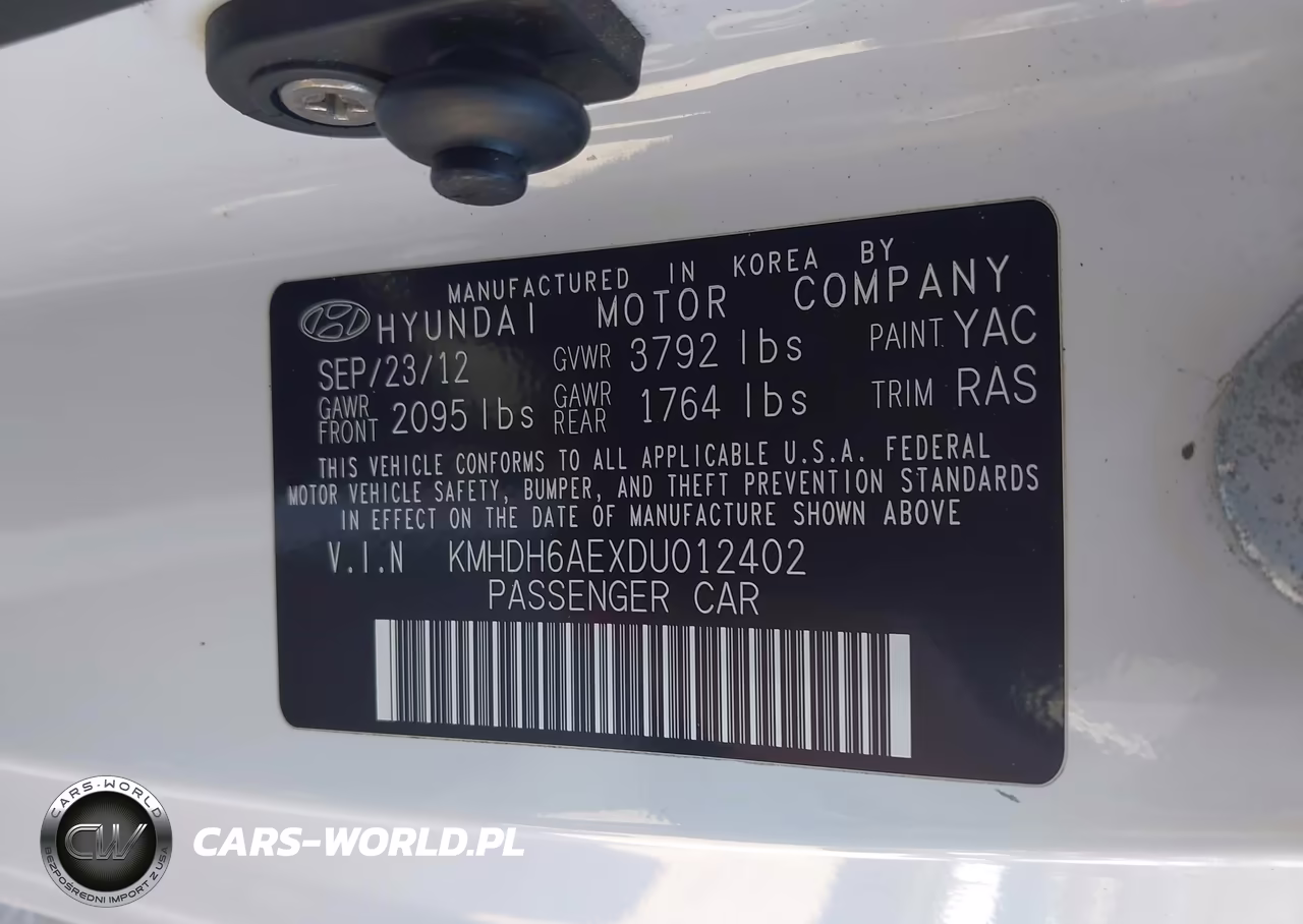 2013 Hyundai Elantra Gs VIN:KMHDH6AEXDU012402 - 9