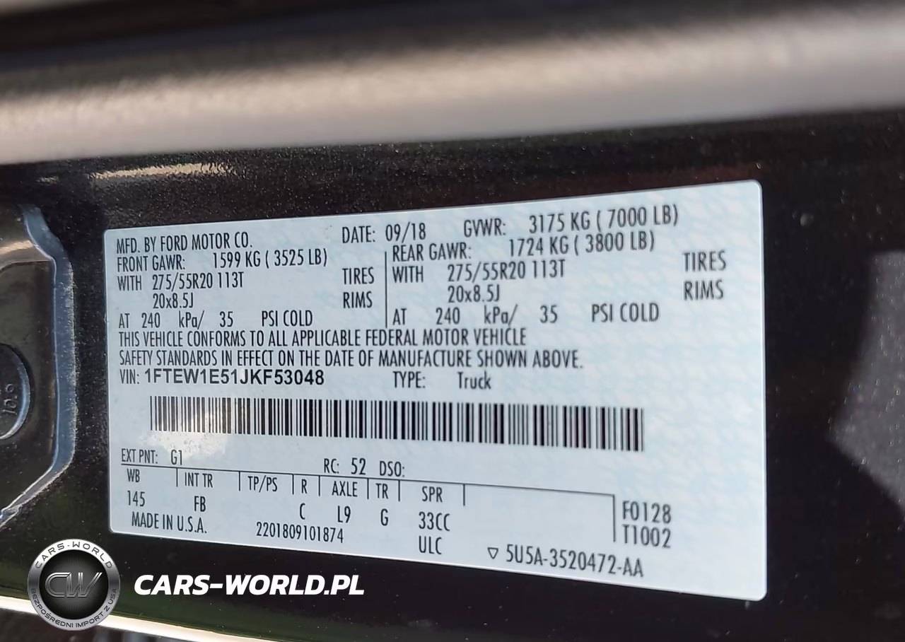 2018 Ford F-150 Xlt VIN:1FTEW1E51JKF53048 - 9