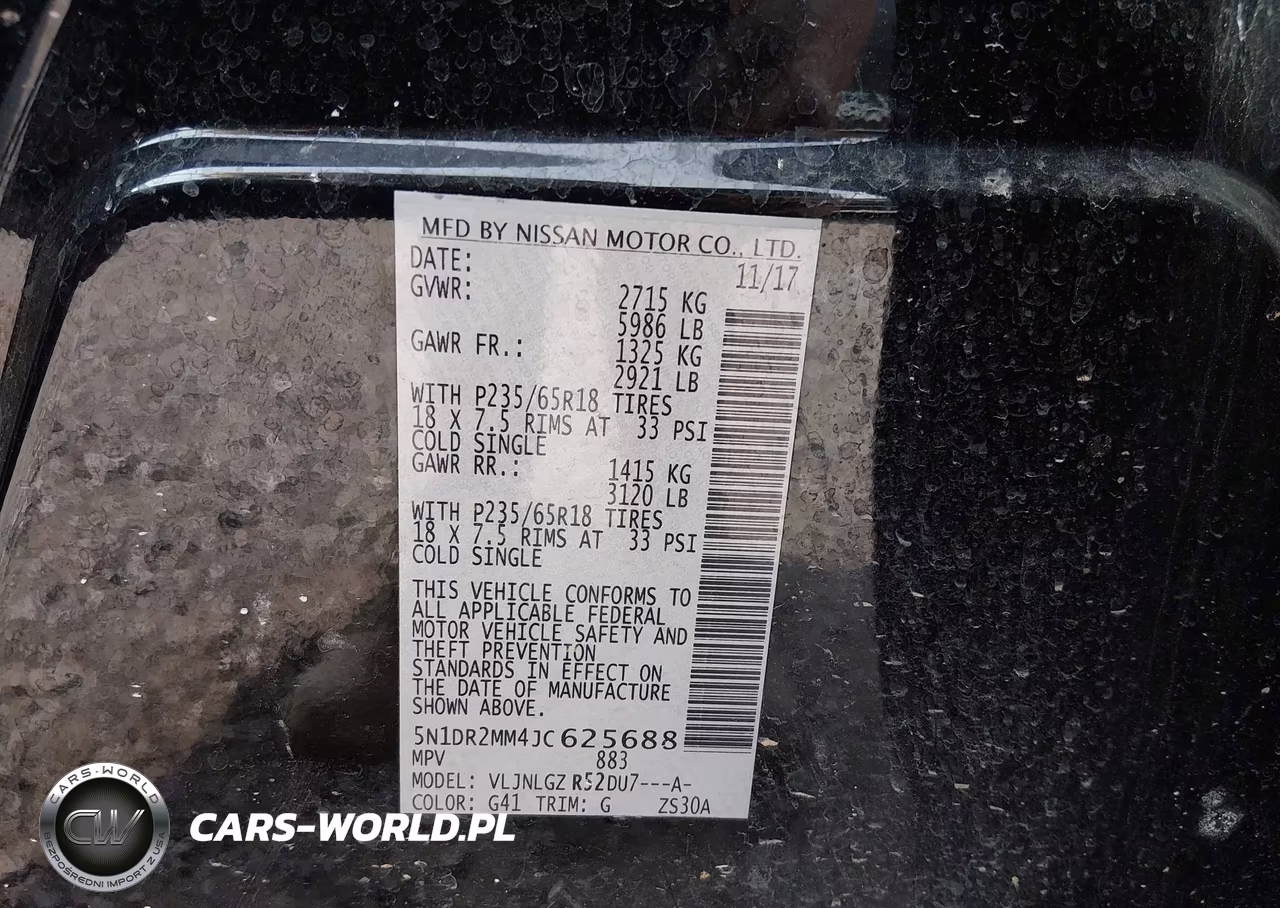 2018 Nissan Pathfinder Sl VIN:5N1DR2MM4JC625688 - 9
