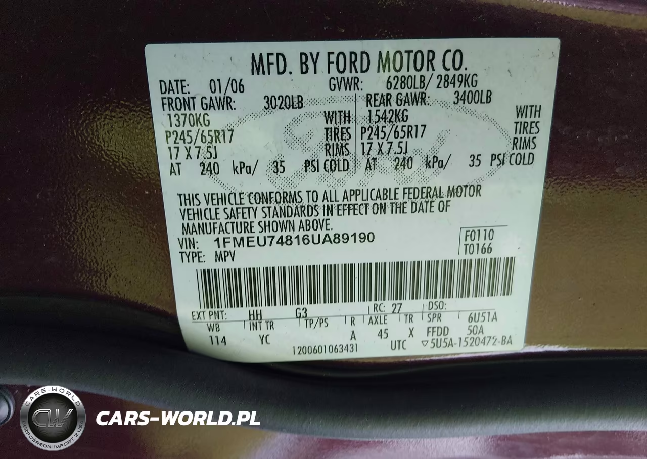 2006 Ford Explorer Eddie Bauer VIN:1FMEU74816UA89190 - 9
