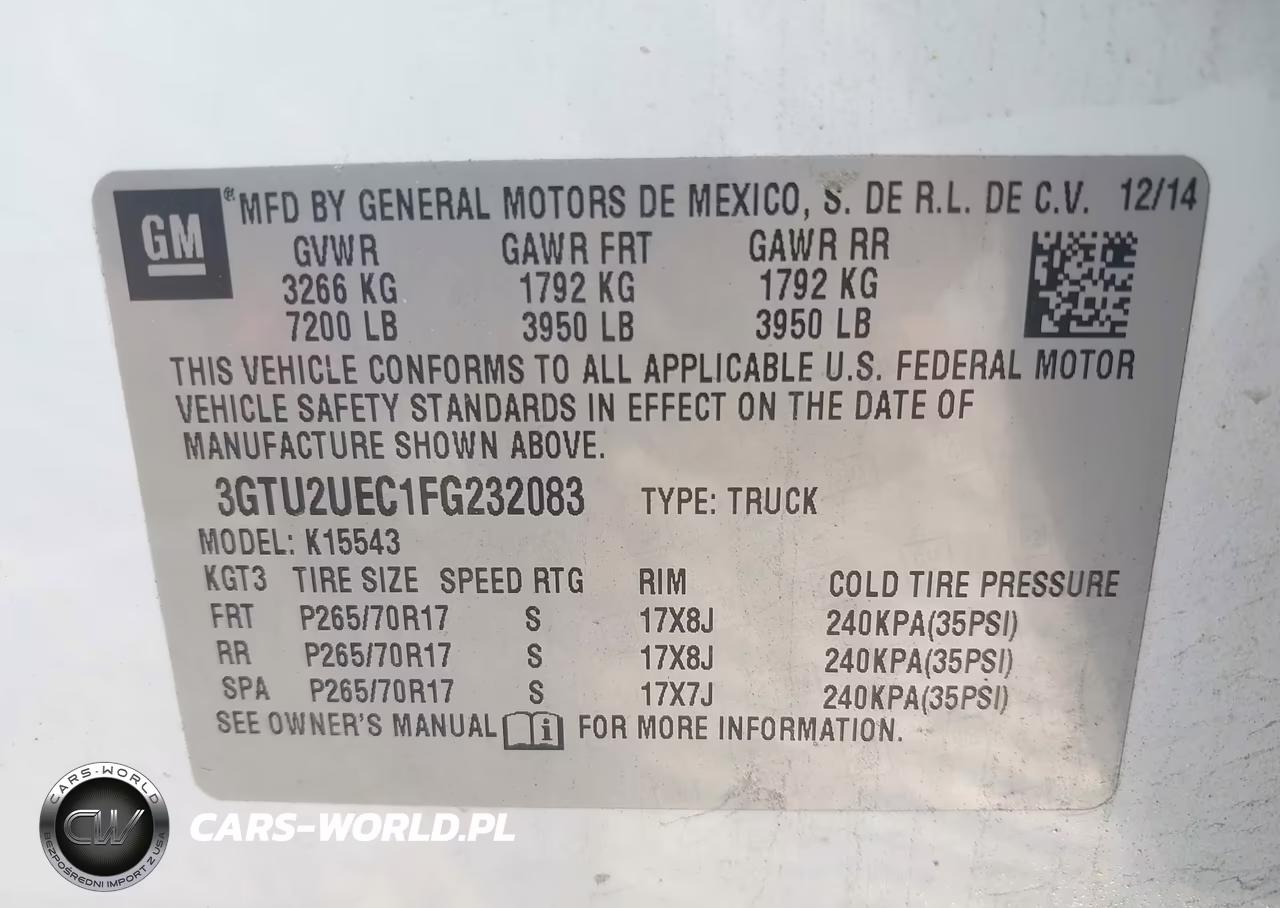 2015 GMC Sierra 1500 Sle VIN:3GTU2UEC1FG232083 - 9