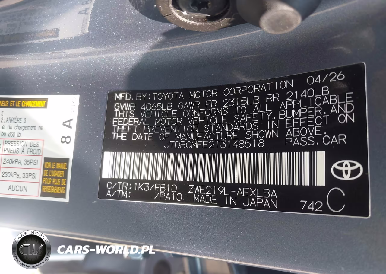 2026 Toyota Corolla Hybrid Hybrid Le VIN:JTDBCMFE2T3148518 - 9