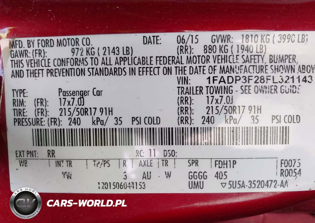 2015 Ford Focus Se VIN:1FADP3F28FL321143 - 9