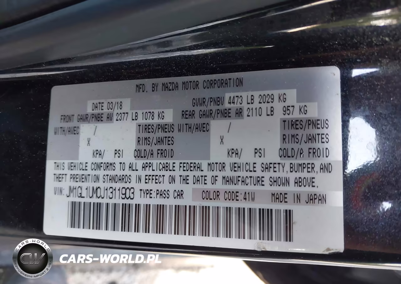 2018 Mazda Mazda6 Sport VIN:JM1GL1UM0J1311903 - 9