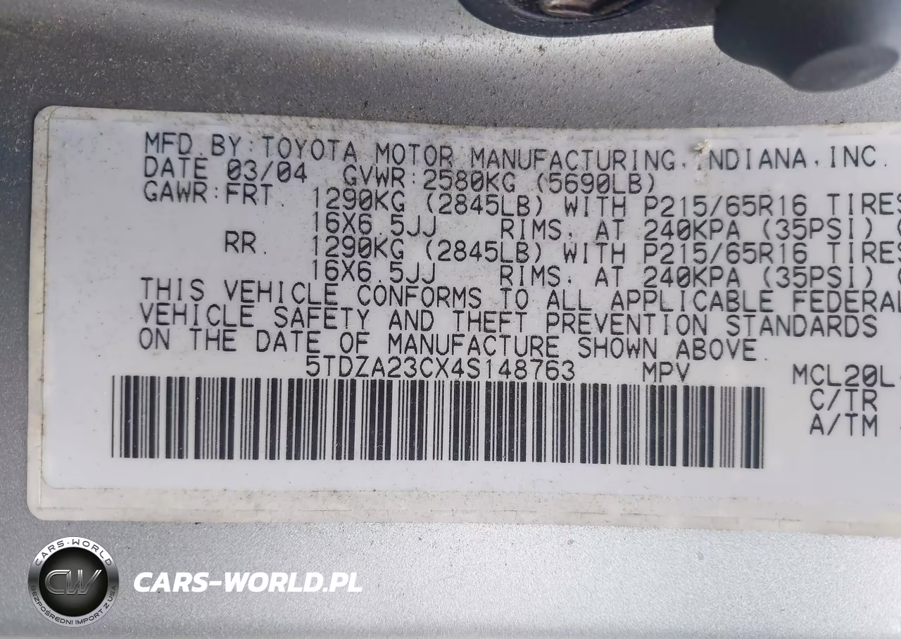 2004 Toyota Sienna Ce-Le VIN:5TDZA23CX4S148763 - 9