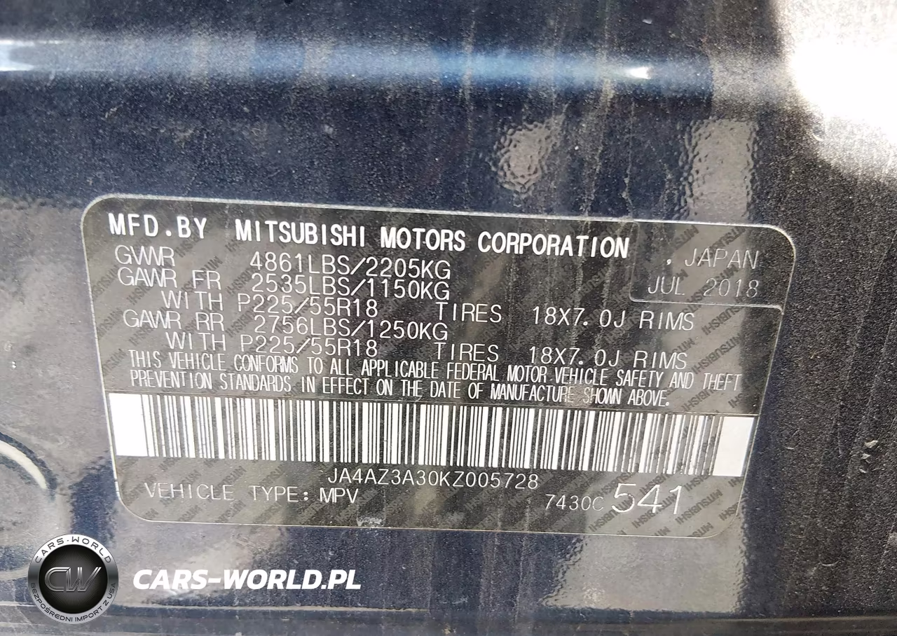 2019 Mitsubishi Outlander Es VIN:JA4AZ3A30KZ005728 - 9